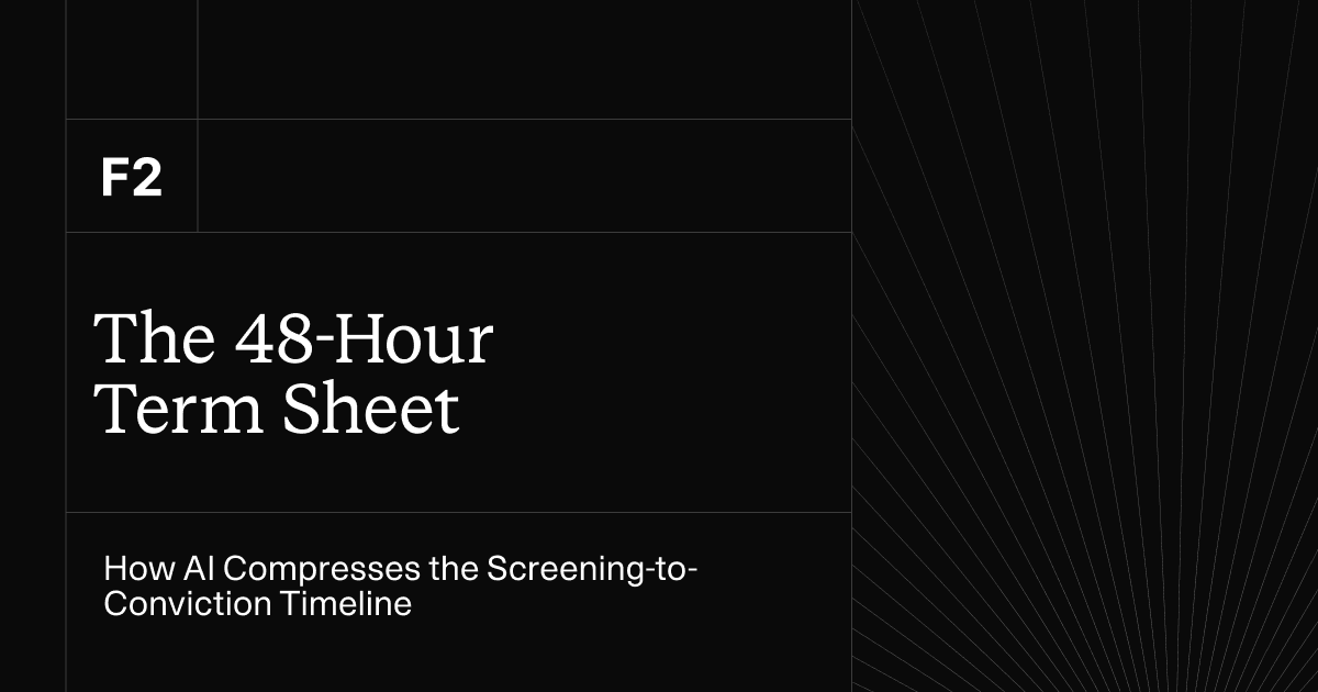 The 48-Hour Term Sheet: How AI Compresses the Screening-to-Conviction Timeline