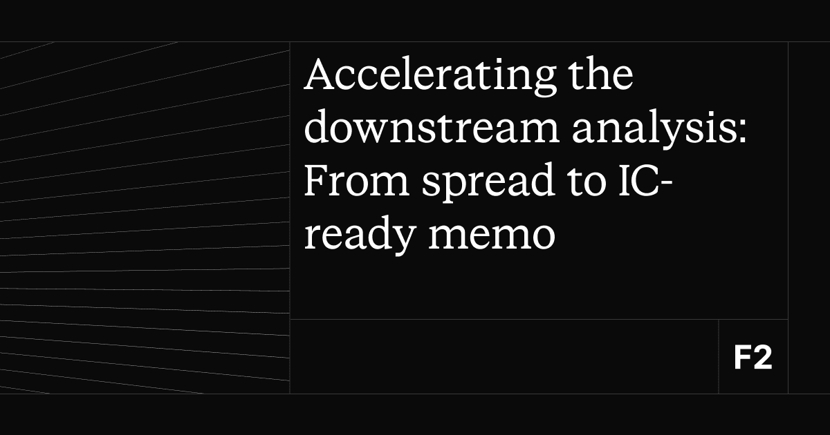 Accelerating the downstream analysis: From spread to IC-ready memo